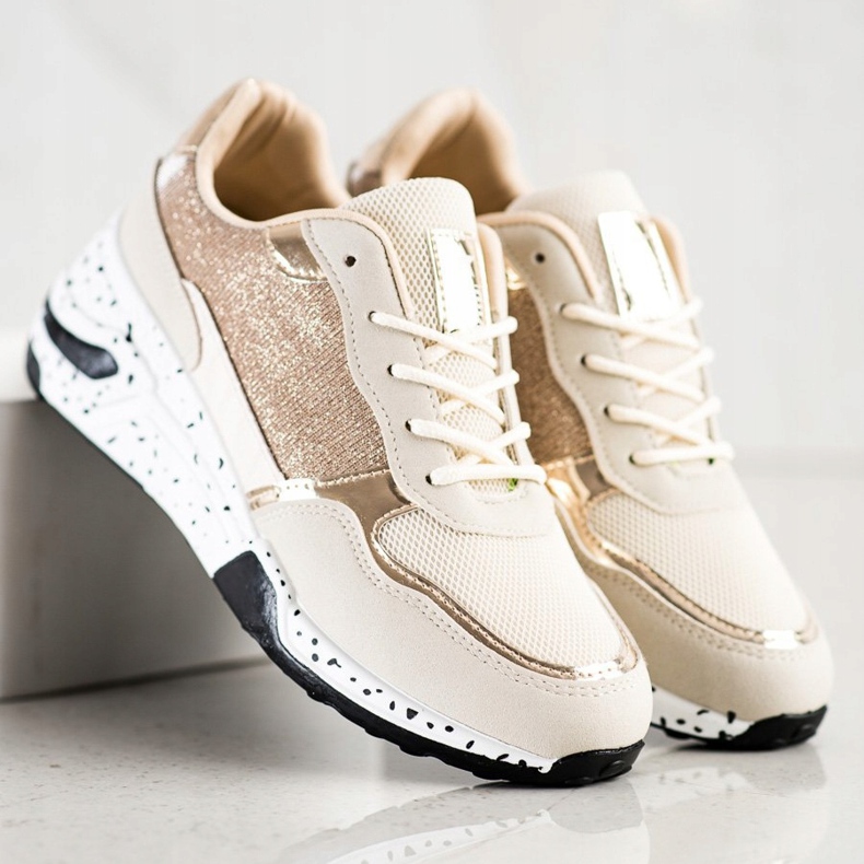 SHELOVET Zapatillas Golden Wedge multicolor dorado 2