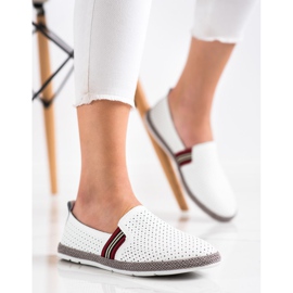 Filippo Slipons de cuero blanco 2