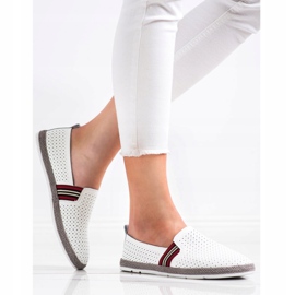 Filippo Slipons de cuero blanco 3