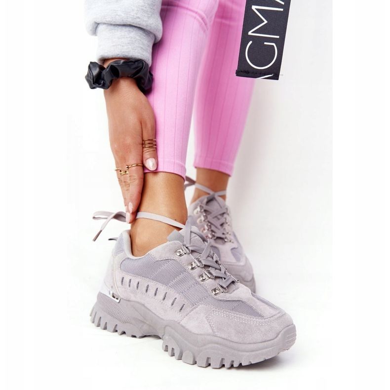 PS1 Zapatillas de mujer con suela grande gris Good Mood 1