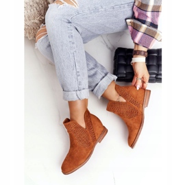 S.Barski Botas caladas en la cuña S. Barski Camel marrón 4