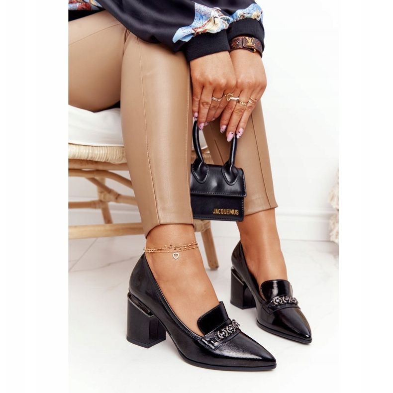 Bombas elegantes en una barra S.Barski Premium Black negro 1