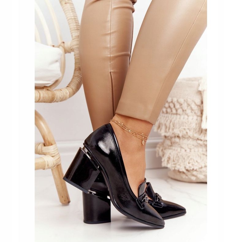 Bombas elegantes en una barra S.Barski Premium Black negro 2