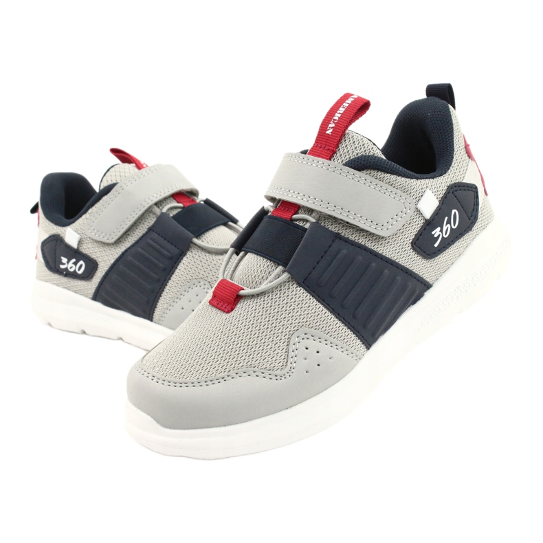 Zapatillas deportivas American Club AA06 plantilla piel gris 3
