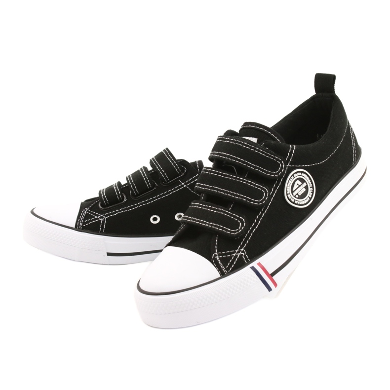 Deportivas negras con velcro American Club LH31/22 negro 3