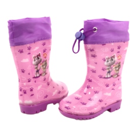 American Club Chanclos American Pink Kitties KAL05 violeta rosado 2