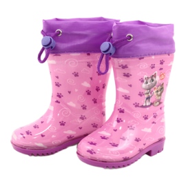 American Club Chanclos American Pink Kitties KAL05 violeta rosado 1