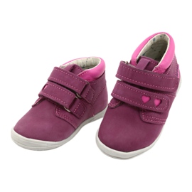 Mazurek Deportivas piel con velcro 1355 fucsia-rosa rosado 2