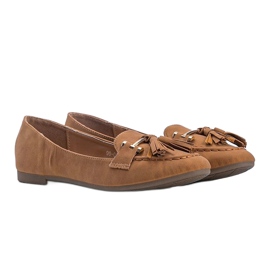 Mocasines Ana marrón con flecos 1