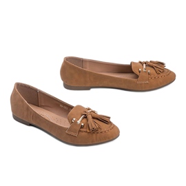 Mocasines Ana marrón con flecos 2