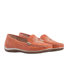 Mocasines Lucy calados naranja 1 Mocasines Lucy calados naranja 1