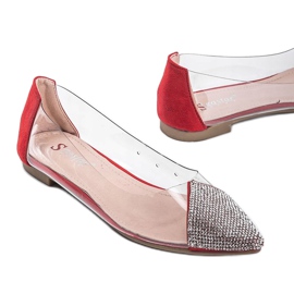 Bailarinas transparentes ariana rojo incoloro 2