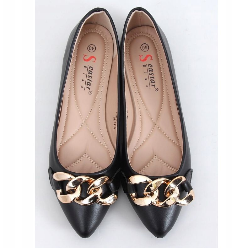 Negro CD82P Bailarinas negras con cadena 1