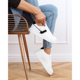 Zapatillas de mujer blancas 1063 Black blanco negro 4