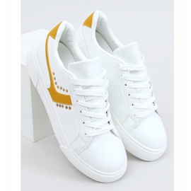 Zapatillas de mujer blancas 1063 Amarillo blanco 1