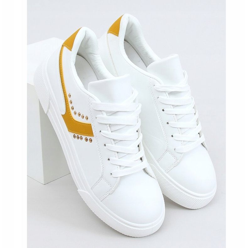 Zapatillas de mujer blancas 1063 Amarillo blanco 1