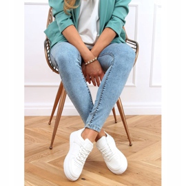 Zapatillas de mujer blancas BL229P White blanco 3