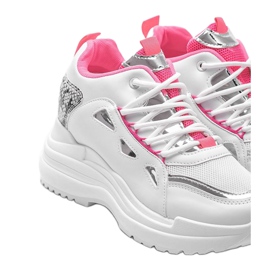 Zapatillas Felicia con serpiente en blanco y rosa rosado 3