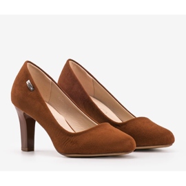 Zapatos marrones con tacón de aguja Calista marrón 1