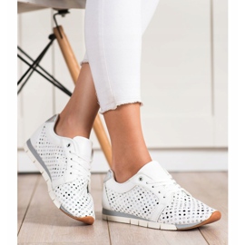 Kylie Zapatillas blancas caladas blanco plata 3