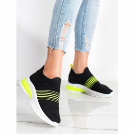 SHELOVET Zapatillas de primavera caladas negro amarillo 3