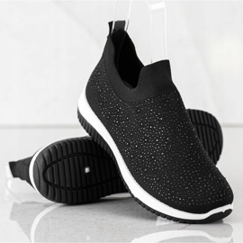 Renda Zapatillas sin cordones para la primavera negro 1