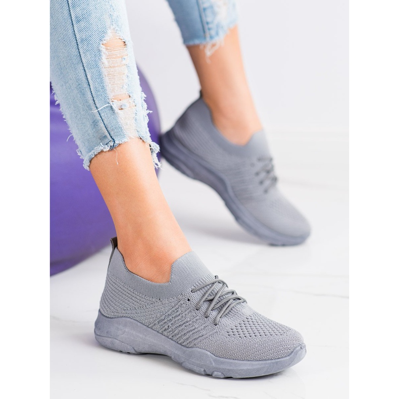 SHELOVET Zapatos deportivos grises cómodos 2 SHELOVET Zapatos deportivos grises cómodos 2