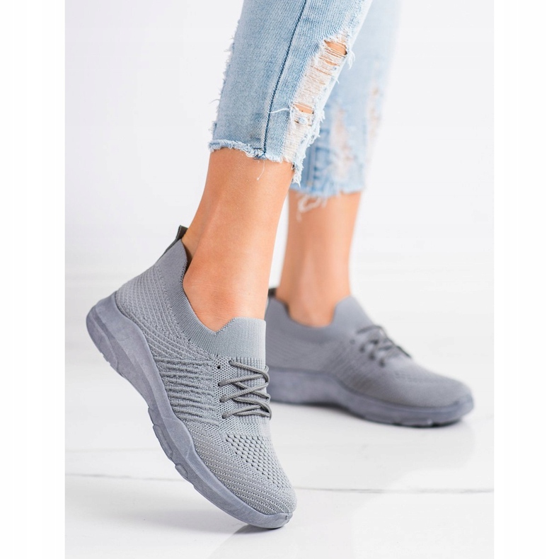 SHELOVET Zapatos deportivos grises cómodos 1 SHELOVET Zapatos deportivos grises cómodos 1