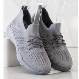 SHELOVET Zapatos deportivos grises cómodos 3