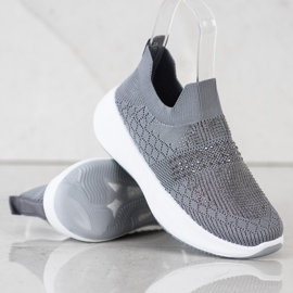 Renda Zapatillas grises con cristales 3
