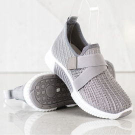 SHELOVET Calzado deportivo con cristales gris 2