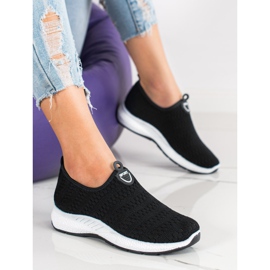SHELOVET Zapatillas ligeras sin cordones negro 4
