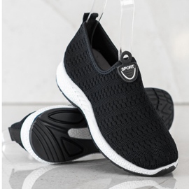 SHELOVET Zapatillas ligeras sin cordones negro 2