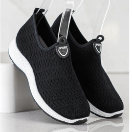 SHELOVET Zapatillas ligeras sin cordones negro 3