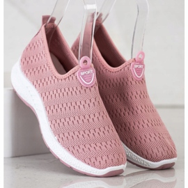 SHELOVET Zapatillas ligeras sin cordones rosado 3