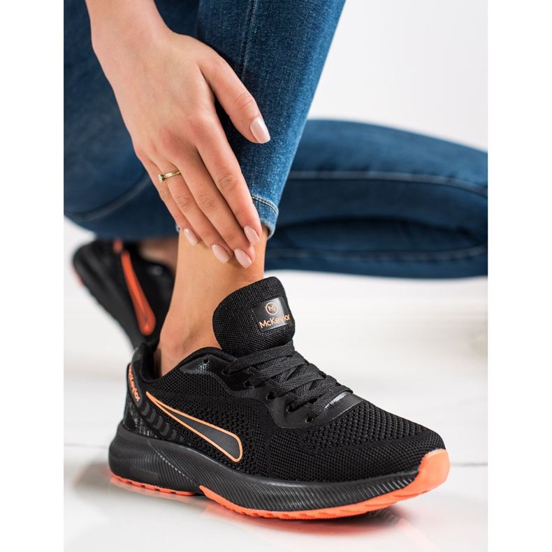 Mckeylor Calzado deportivo con cordones negro naranja 2