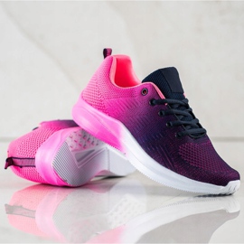 Bona Zapatillas con efecto Ombre púrpura azul marino rosa 1
