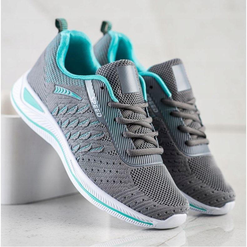 Bona Zapatos deportivos para correr Speed gris verde 1 Bona Zapatos deportivos para correr Speed gris verde 1