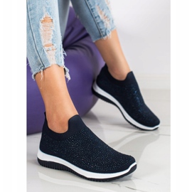 Renda Zapatillas sin cordones para la primavera azul marino 2