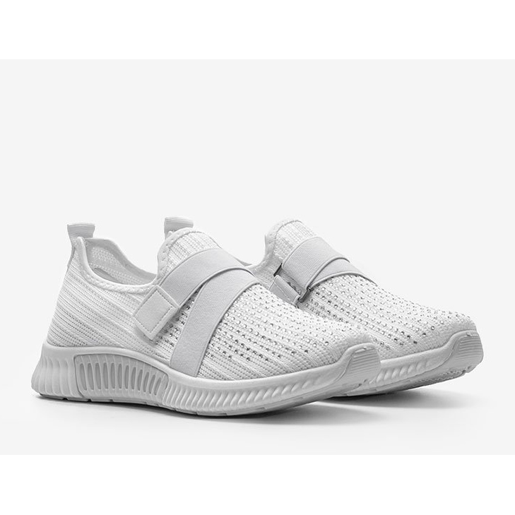 Akira zapatillas deportivas blancas sin cordones blanco 1