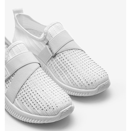 Akira zapatillas deportivas blancas sin cordones blanco 3