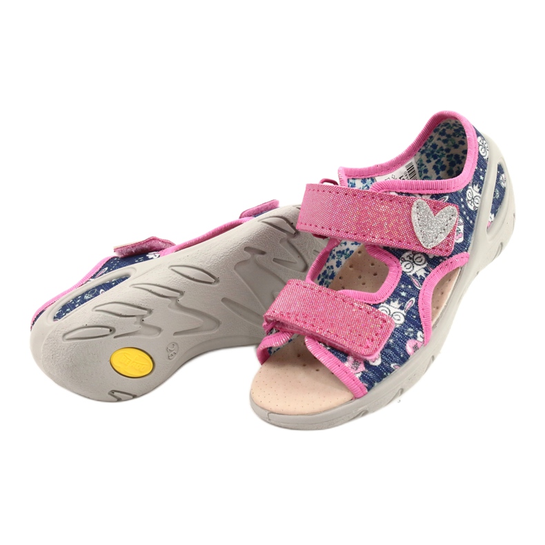 Calzado infantil befado pu 065X151 azul marino rosa plata 2