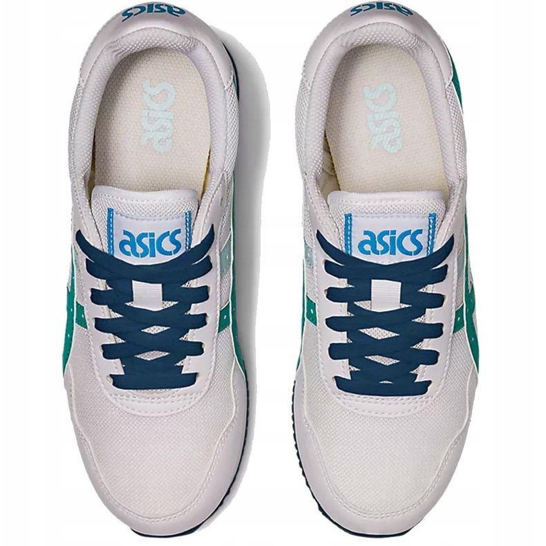 Zapatillas Asics Tiger Runner Gs blancas y azules 1204A015 100 para niños blanco multicolor 1