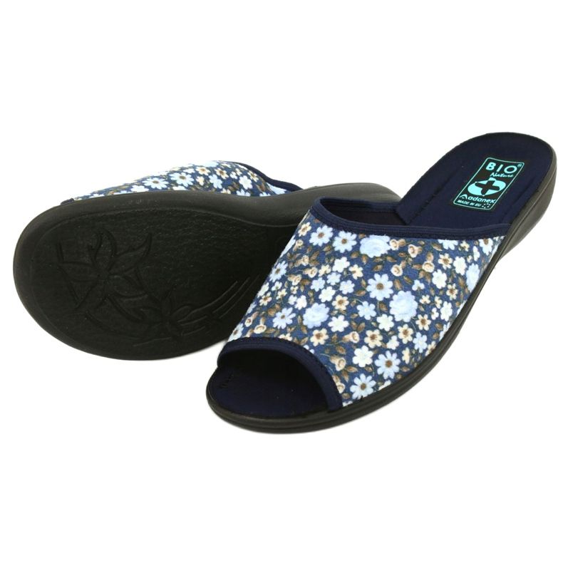 Zapatillas de flores Adanex Tęg. G1 / 2 18760 azul marino azul 2