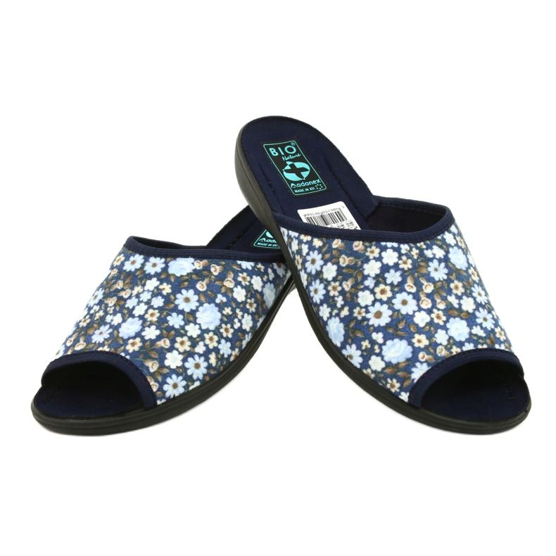 Zapatillas de flores Adanex Tęg. G1 / 2 18760 azul marino azul 4