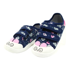 Calzado infantil befado 907P127 blanco azul marino rosado plata 1