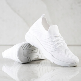 SHELOVET Zapatos deportivos blancos cómodos 2