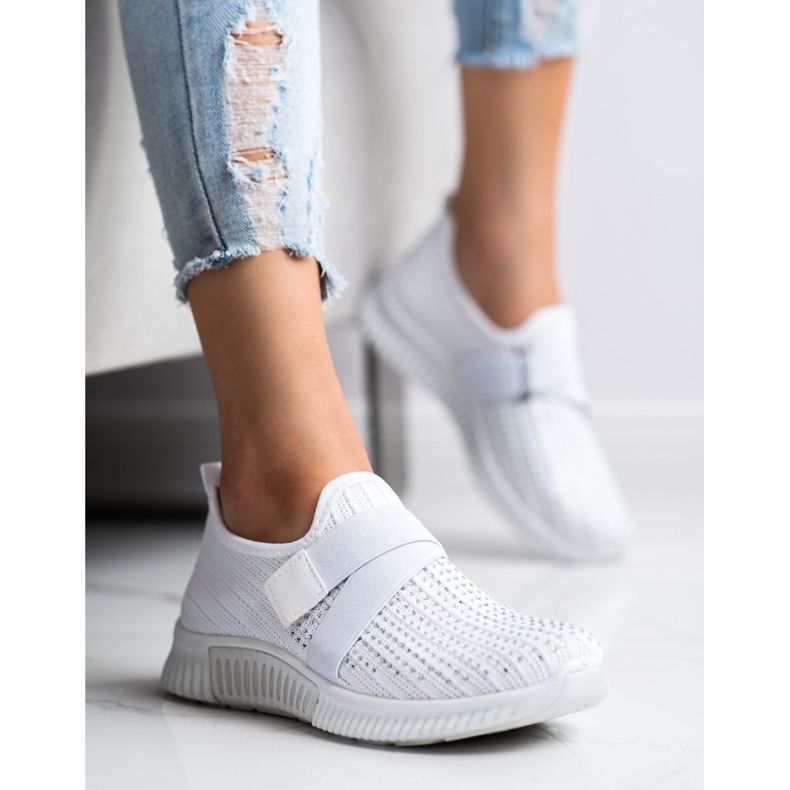 SHELOVET Calzado deportivo con cristales blanco 1 SHELOVET Calzado deportivo con cristales blanco 1