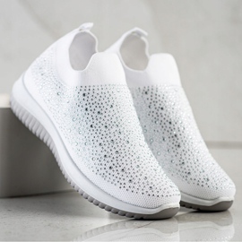 Renda Zapatillas sin cordones para la primavera blanco 2