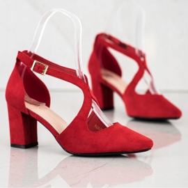 Zapatos de salón elegantes Sergio Leone rojo 3